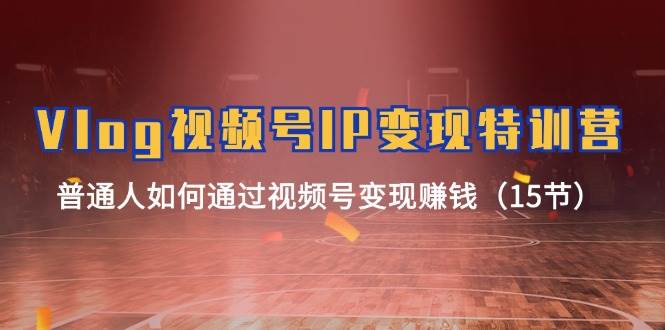 Vlog 视频号IP变现特训营，普通人如何通过视频号变现赚钱（15节）69网创吧-网创项目资源站-副业项目-创业项目-搞钱项目69网创吧