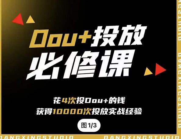 代同学DOU+投放训练营，用付费流量撬动大额自然流量，过得超额变现转化69网创吧-网创项目资源站-副业项目-创业项目-搞钱项目69网创吧