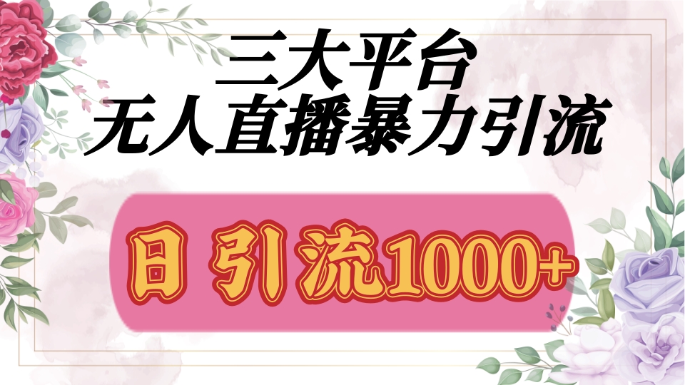 抖音，快手，视频号全平台通用，无人直播引流法，利用图片,模板,整套话术挂机全天支持矩阵操作，无限设备多开，超暴力引流，1000+高质量精准创业粉69网创吧-网创项目资源站-副业项目-创业项目-搞钱项目69网创吧