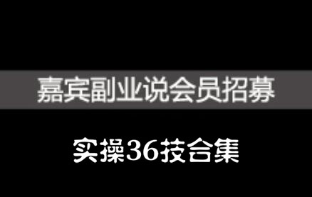 嘉宾副业说实操36技合集，价值1380元69网创吧-网创项目资源站-副业项目-创业项目-搞钱项目69网创吧