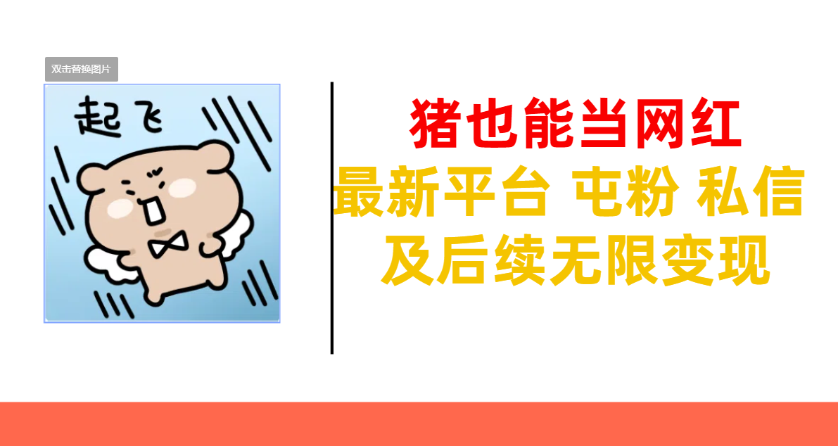 猪也能当网红-最新平台 屯粉 交流 私信 及后续无限变现69网创吧-网创项目资源站-副业项目-创业项目-搞钱项目69网创吧