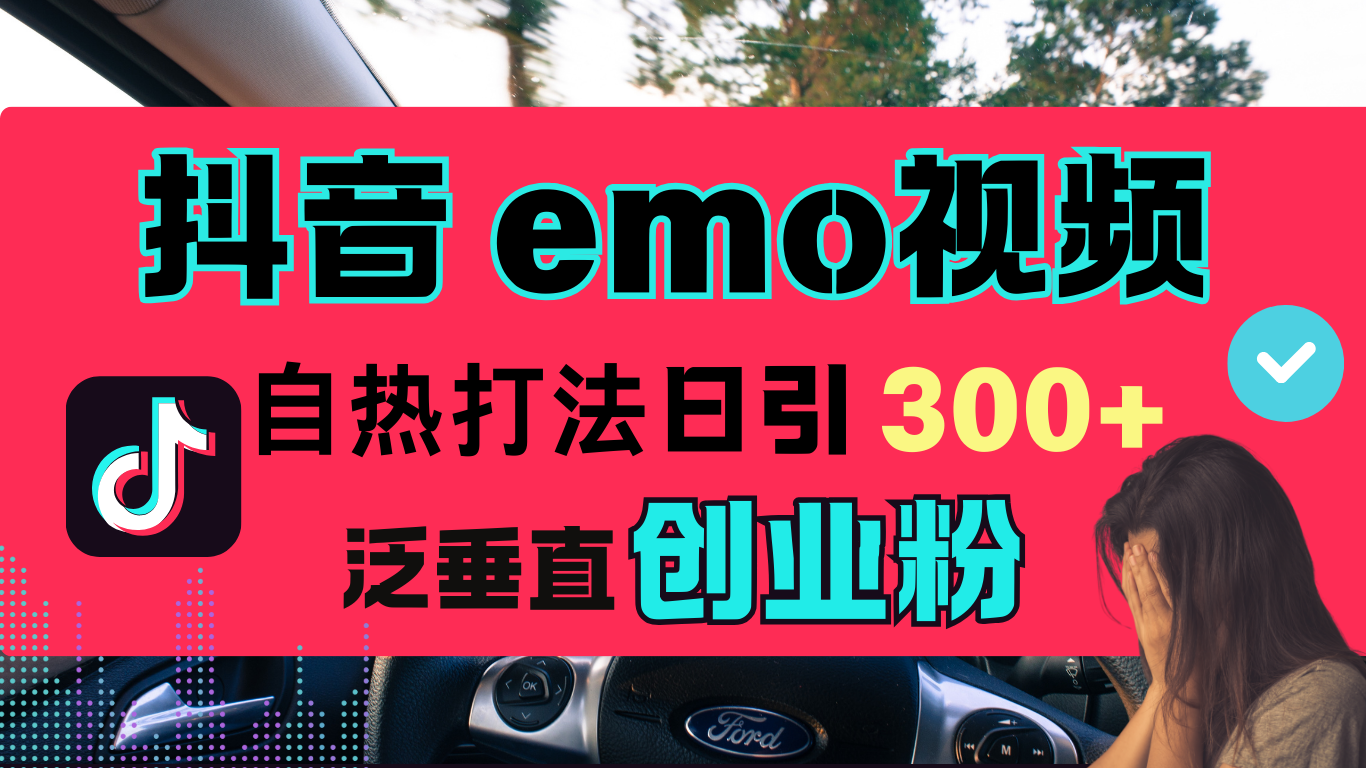 抖音“EMO视频”自热流打法，日引300+泛垂直创业粉69网创吧-网创项目资源站-副业项目-创业项目-搞钱项目69网创吧