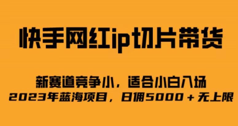 快手网红ip切片新赛道，竞争小事，适合小白 2023蓝海项目69网创吧-网创项目资源站-副业项目-创业项目-搞钱项目69网创吧