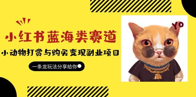 小红书蓝海类赛道：小动物打赏与购买变现副业项目，一条龙玩法分享给你69网创吧-网创项目资源站-副业项目-创业项目-搞钱项目69网创吧