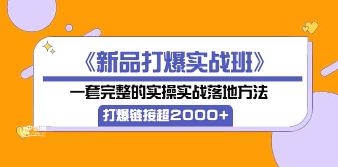 《新品打爆实战班》一套完整的实操实战落地方法，打爆链接超2000+（38节课)69网创吧-网创项目资源站-副业项目-创业项目-搞钱项目69网创吧