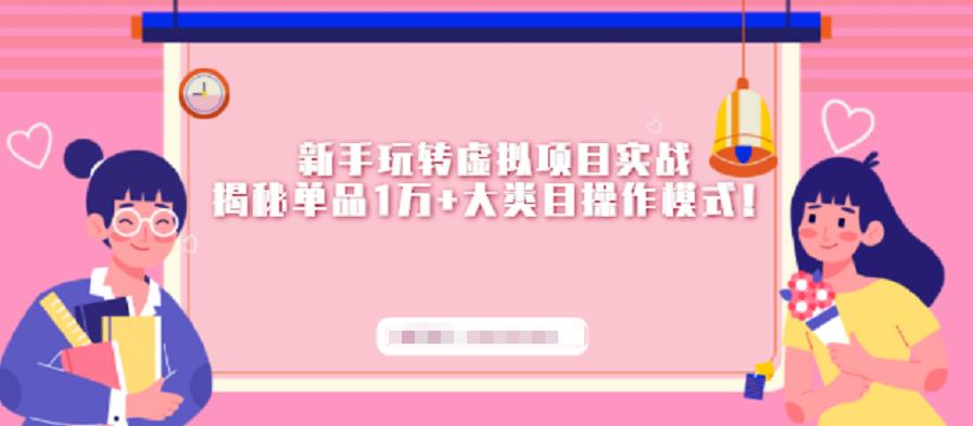 新手玩转虚拟项目实战，揭秘单品1万+大类目操作模式【视频课程】69网创吧-网创项目资源站-副业项目-创业项目-搞钱项目69网创吧