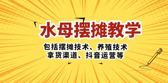水母·摆摊教学，包括摆摊技术、养殖技术、拿货渠道、抖音运营等69网创吧-网创项目资源站-副业项目-创业项目-搞钱项目69网创吧