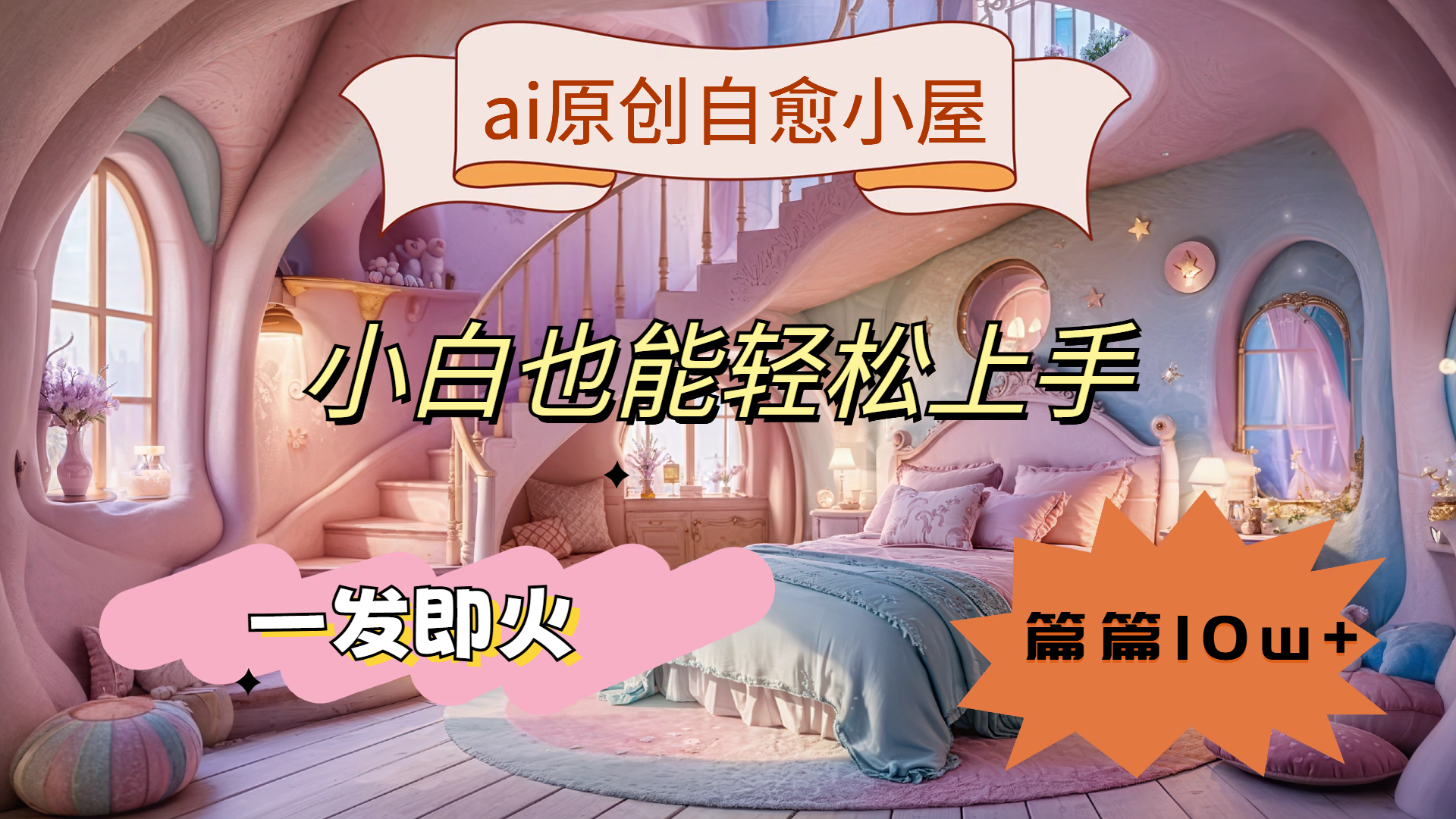 ai原创治愈小屋，小白也能轻松上手，一发即火，篇篇10w+69网创吧-网创项目资源站-副业项目-创业项目-搞钱项目69网创吧