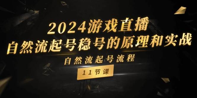 2024游戏直播-自然流起号稳号的原理和实战，自然流起号流程（11节）69网创吧-网创项目资源站-副业项目-创业项目-搞钱项目69网创吧
