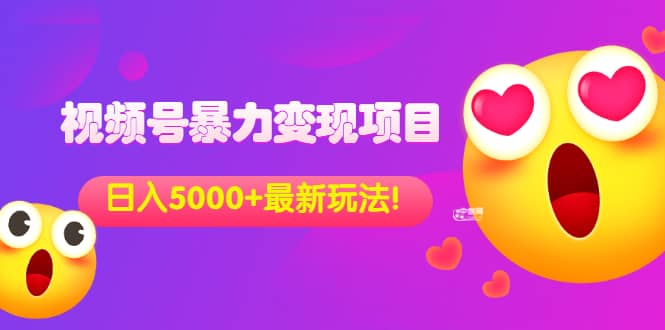 外面收费699的视频号暴力变现项目，日入5000+，简单易操作当天见效果69网创吧-网创项目资源站-副业项目-创业项目-搞钱项目69网创吧