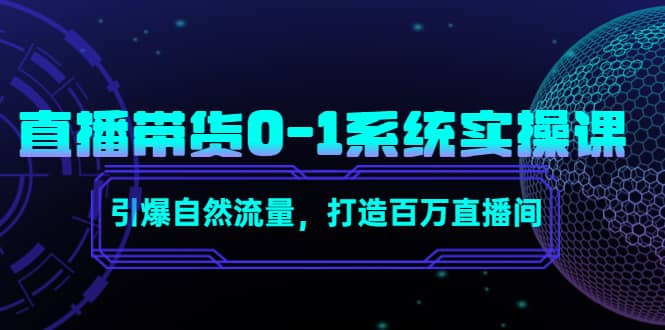 直播带货0-1系统实操课，引爆自然流量，打造百万直播间69网创吧-网创项目资源站-副业项目-创业项目-搞钱项目69网创吧
