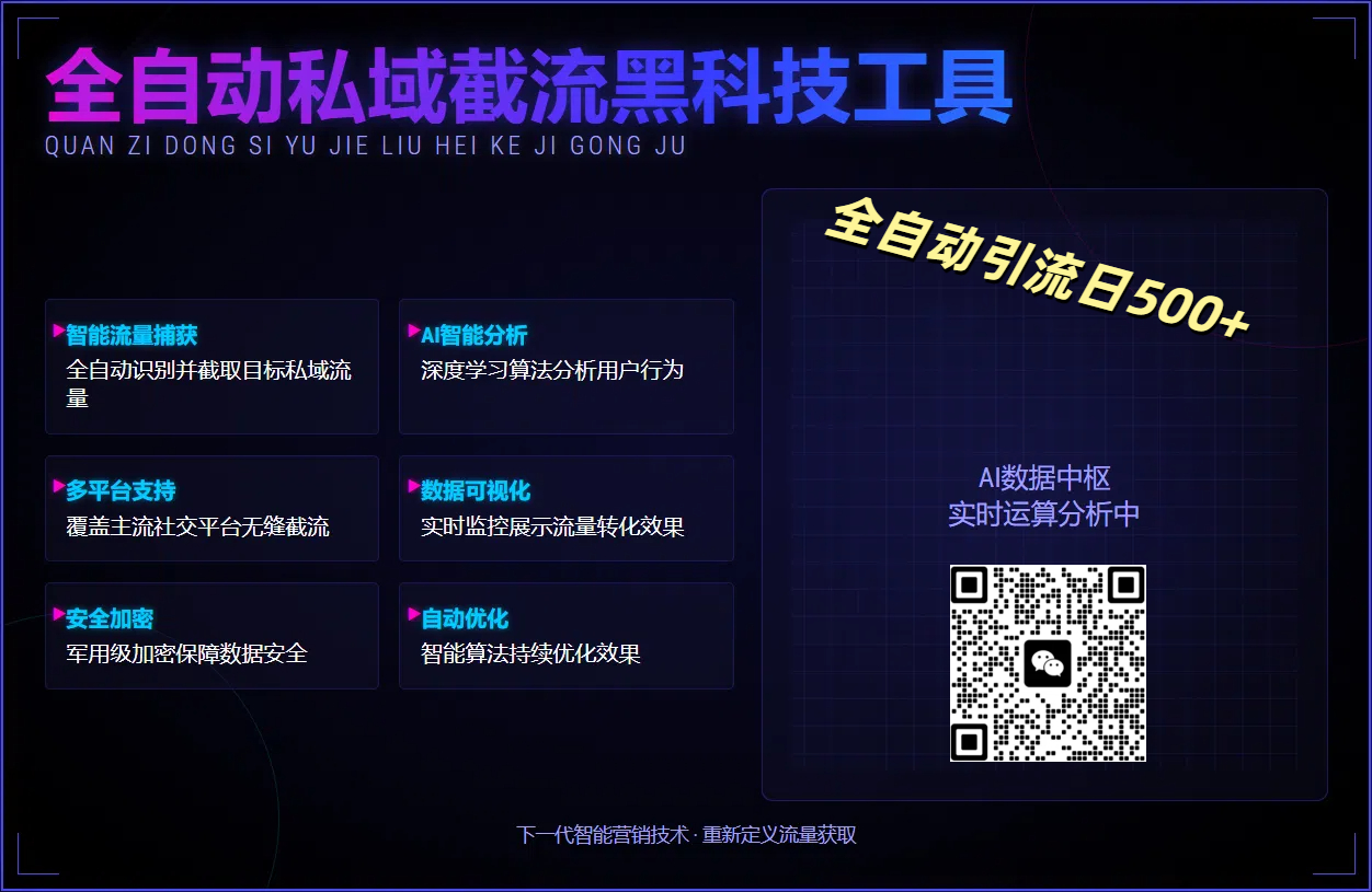 全自动私域截流黑科技工具——全自动引流日500+69网创吧-网创项目资源站-副业项目-创业项目-搞钱项目69网创吧
