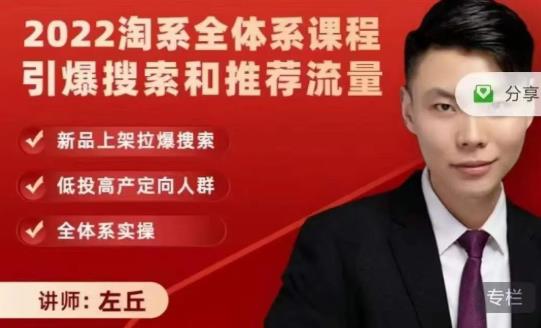 2022淘系全体系课程引爆搜索和推荐流量，新品上架拉爆搜索69网创吧-网创项目资源站-副业项目-创业项目-搞钱项目69网创吧