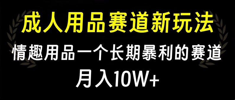 大人用品赛道新玩法,情趣用品一个长期暴利的赛道,月入10W+69网创吧-网创项目资源站-副业项目-创业项目-搞钱项目69网创吧