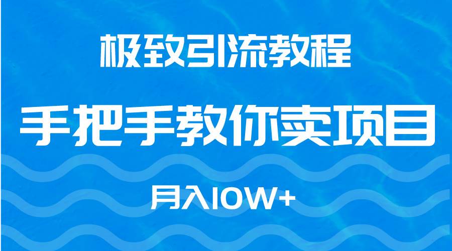 极致引流教程，手把手教你卖项目，月入10W+69网创吧-网创项目资源站-副业项目-创业项目-搞钱项目69网创吧