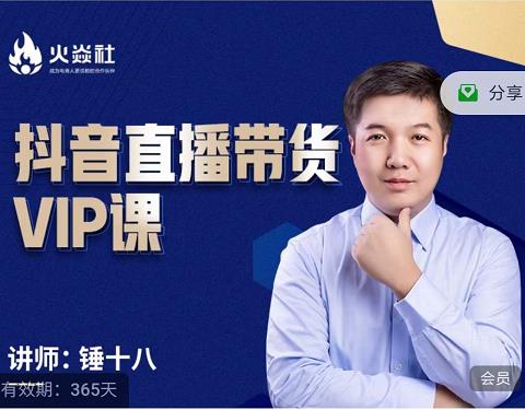 锤十八-抖音直播带货VIP课，专注直播带货有效盈利模式69网创吧-网创项目资源站-副业项目-创业项目-搞钱项目69网创吧