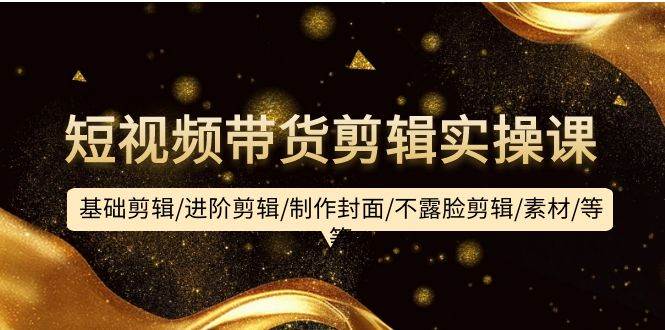 短视频带货剪辑实操课:基础剪辑/进阶剪辑/制作封面/不露脸剪辑/素材/等等69网创吧-网创项目资源站-副业项目-创业项目-搞钱项目69网创吧