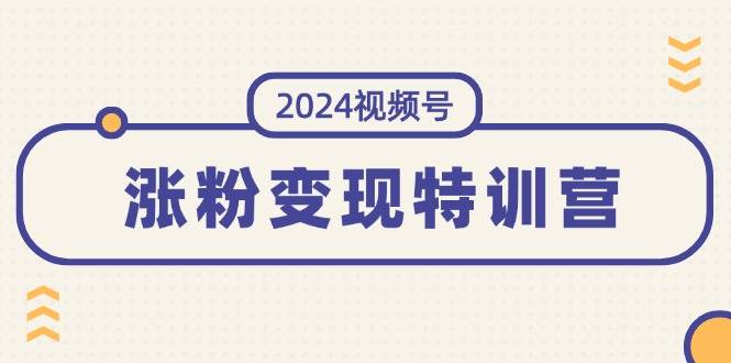 2024视频号-涨粉变现特训营：一站式打造稳定视频号涨粉变现模式（10节）69网创吧-网创项目资源站-副业项目-创业项目-搞钱项目69网创吧