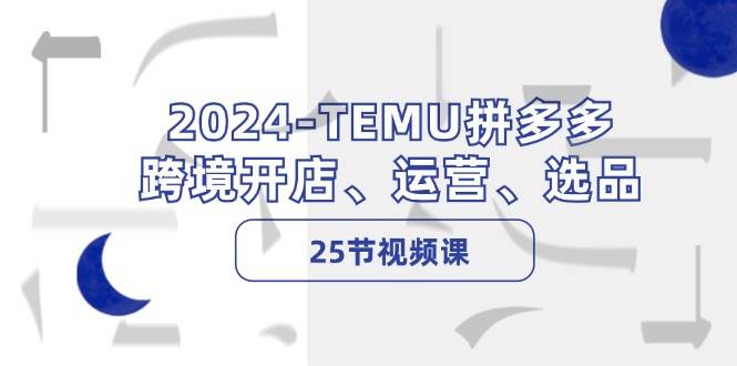 2024-TEMU拼多多·跨境开店、运营、选品（25节视频课）69网创吧-网创项目资源站-副业项目-创业项目-搞钱项目69网创吧