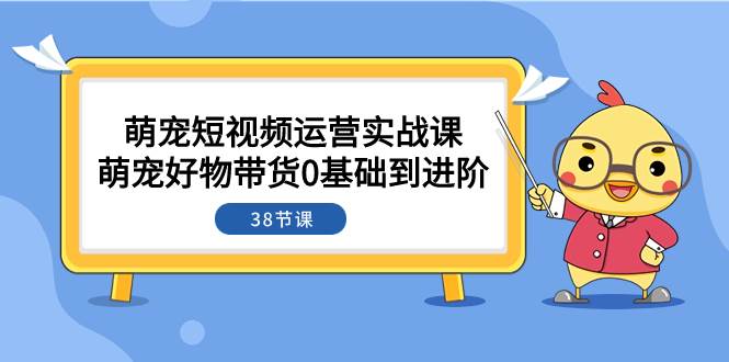 萌宠·短视频运营实战课：萌宠好物带货0基础到进阶（38节课）69网创吧-网创项目资源站-副业项目-创业项目-搞钱项目69网创吧
