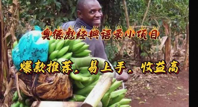 奥德彪经典语录小项目，爆款推荐，易上手，收益高69网创吧-网创项目资源站-副业项目-创业项目-搞钱项目69网创吧