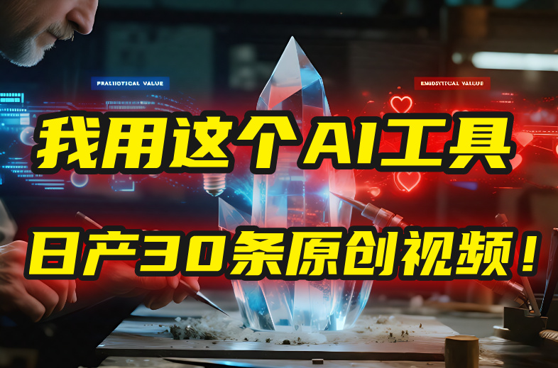 别再真人出镜了！我用这个AI工具，1张照片就能日产30条原创视频！69网创吧-网创项目资源站-副业项目-创业项目-搞钱项目69网创吧