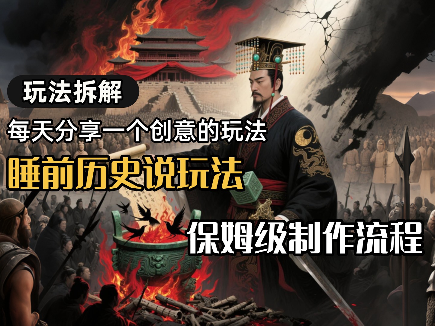 13条作品涨粉24.5万，全流程拆解睡前历史说，保姆级教程69网创吧-网创项目资源站-副业项目-创业项目-搞钱项目69网创吧