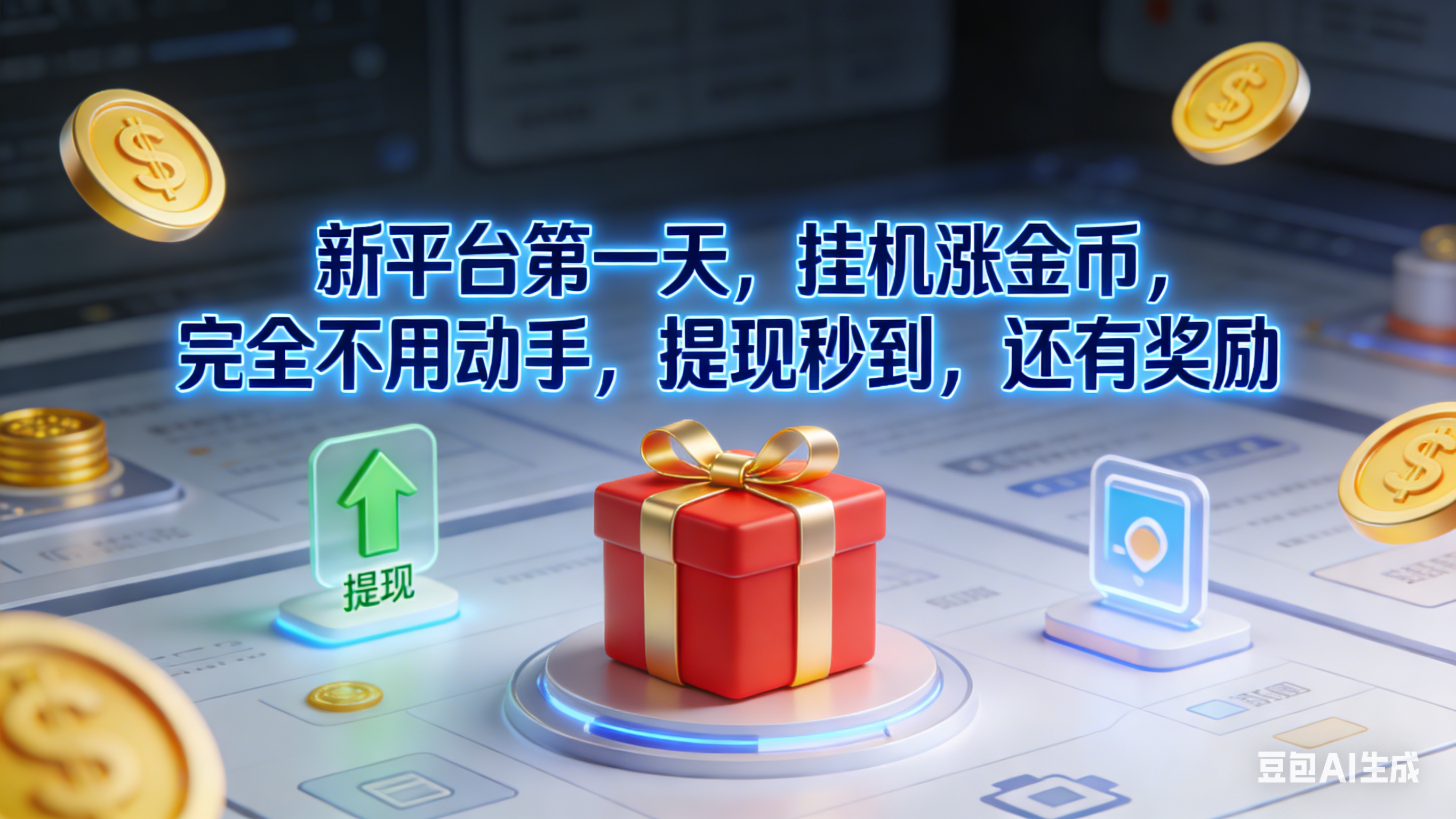 新平台第一天，挂机涨金币，完全不用动手，提现秒到，还有奖励69网创吧-网创项目资源站-副业项目-创业项目-搞钱项目69网创吧